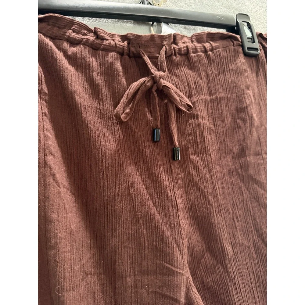 NWT Sanctuary Cargo Pants Womens Espresso Brown Textured Coverup Small $79